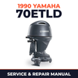 1990 Yamaha 70ETLD 2 stroke Service and Repair Manual