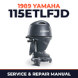 1989 Yamaha 115ETLFJD 2 stroke Service and Repair Manual