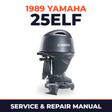 1989 Yamaha 25ELF 2 stroke Service and Repair Manual