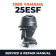 1989 Yamaha 25ESF 2 stroke Service and Repair Manual