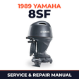 1989 Yamaha 8SF 2 stroke Service and Repair Manual