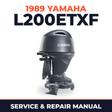 1989 Yamaha L200ETXF 2 stroke Service and Repair Manual