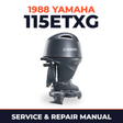 1988 Yamaha 115ETXG 2 stroke Service and Repair Manual