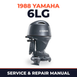 1988 Yamaha 6LG 2 stroke Service and Repair Manual