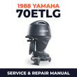 1988 Yamaha 70ETLG 2 stroke Service and Repair Manual