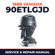 1988 Yamaha 90ETLGJD 2 stroke Service and Repair Manual
