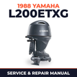 1988 Yamaha L200ETXG 2 stroke Service and Repair Manual
