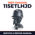 1987 Yamaha 115ETLHJD 2 stroke Service and Repair Manual