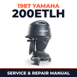1987 Yamaha 200ETLH 2 stroke Service and Repair Manual