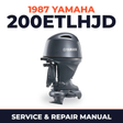 1987 Yamaha 200ETLHJD 2 stroke Service and Repair Manual