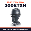 1987 Yamaha 200ETXH 2 stroke Service and Repair Manual