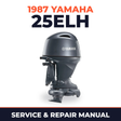 1987 Yamaha 25ELH 2 stroke Service and Repair Manual