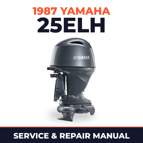 1987 Yamaha 25ELH 2 stroke Service and Repair Manual