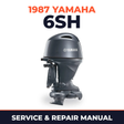 1987 Yamaha 6SH 2 stroke Service and Repair Manual