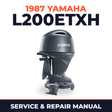 1987 Yamaha L200ETXH 2 stroke Service and Repair Manual
