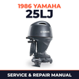 1986 Yamaha 25LJ 2 stroke Service and Repair Manual
