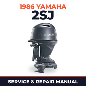 1986 Yamaha 2SJ 2 stroke Service and Repair Manual