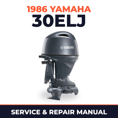 1986 Yamaha 30ELJ 2 stroke Service and Repair Manual