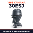 1986 Yamaha 30ESJ 2 stroke Service and Repair Manual