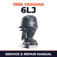 1986 Yamaha 6LJ 2 stroke Service and Repair Manual