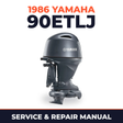 1986 Yamaha 90ETLJ 2 stroke Service and Repair Manual