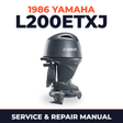 1986 Yamaha L200ETXJ 2 stroke Service and Repair Manual