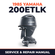 1985 Yamaha 200ETLK 2 stroke Service and Repair Manual