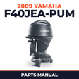 2009 Yamaha F40JEA-PUM Parts Manual