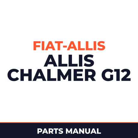 Allis Chalmer G12 parts catalog crawler loader