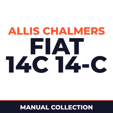 Allis Chalmers FIAT 14C 14-C Crawler Loader Parts Manual Now VIEW OUR OTHER Manuals