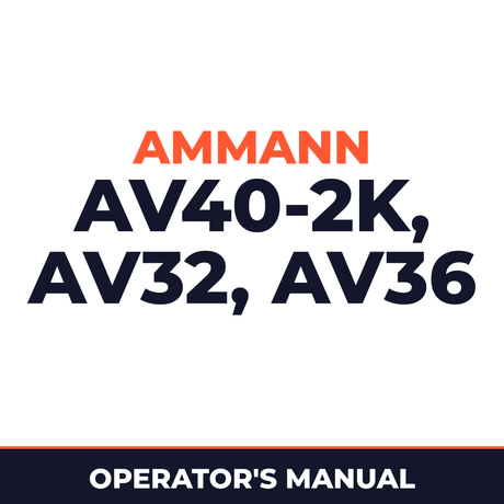 Ammann AV40-2K,AV32,AV36 operators manual
