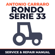 Antonio Carraro Rondo serie 33 Tractor Service & Repair Manual