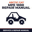 Arctic Cat MPE 1000 Repair Manual Service and Repair Manual - side-by-side workshop manual cover