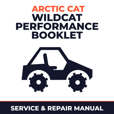 Arctic Cat Wildcat Performance Booklet Service and Repair Manual - side-by-side workshop manual cover