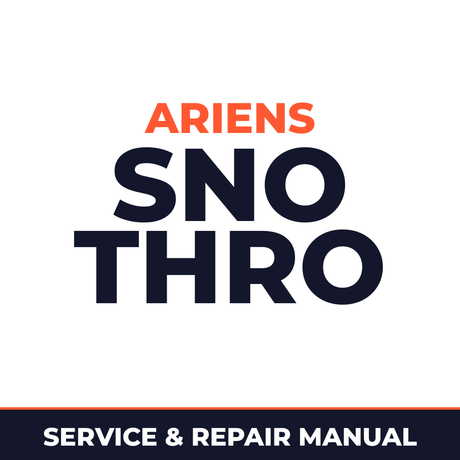 Ariens SNO Thro Snow Blower Thrower Machine Service & Repair Manual