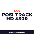 ASV POSI-TRACK HD 4500 Parts Manual