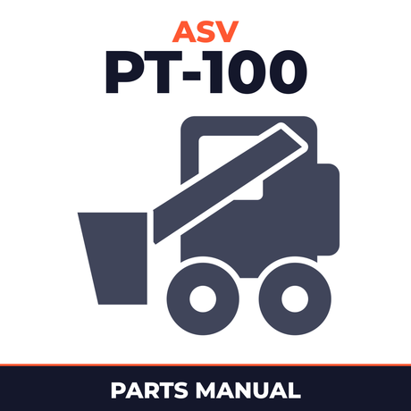 ASV PT-100 Forestry Rubber Track Loader Master Illustrated Master Parts List Manual