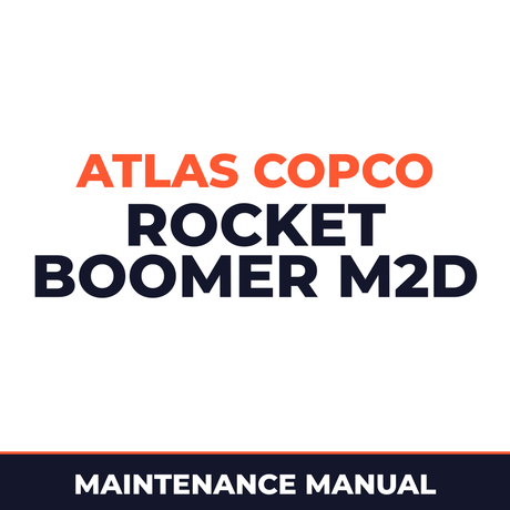 Atlas copco rocket boomer M2D maintenance instructions