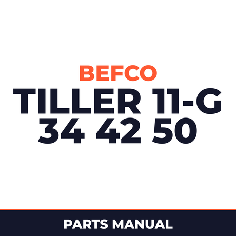 Befco Tiller 11-G 34 42 50 Parts Manual
