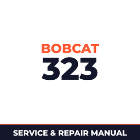Bobcat 323 Factory Service & Work Shop Manual