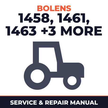 Bolens 1458 1461 1463 1467 1468 1658 Medium Frame Tractor Service & Repair Manual