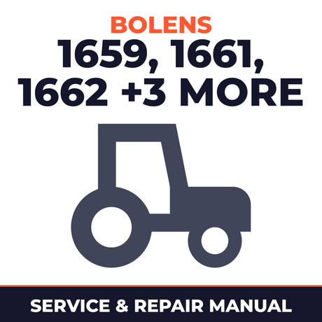Bolens 1659 1661 1662 1663 1664 1667 Medium Frame Tractor Service & Repair Manual