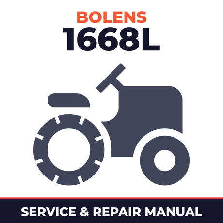 Bolens 1668L Riding Mower Service & Repair Manual