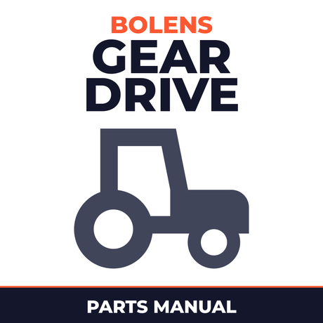Bolens gear drive tractors master Parts Manual