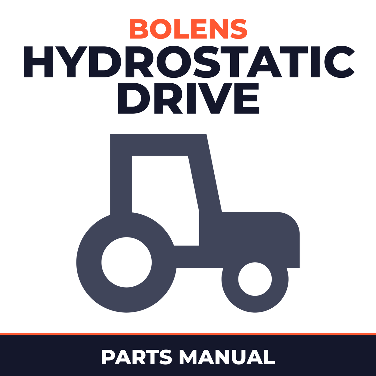 Bolens Hydrostatic drive Tractors master Parts Manual