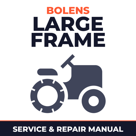 Bolens Large Frame Riding Mower Service & Repair Manual