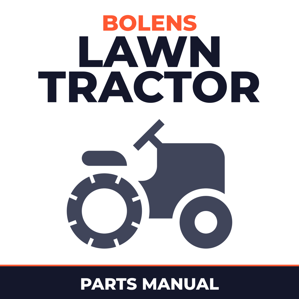 Bolens ridemaster Riding Mower Parts Manual