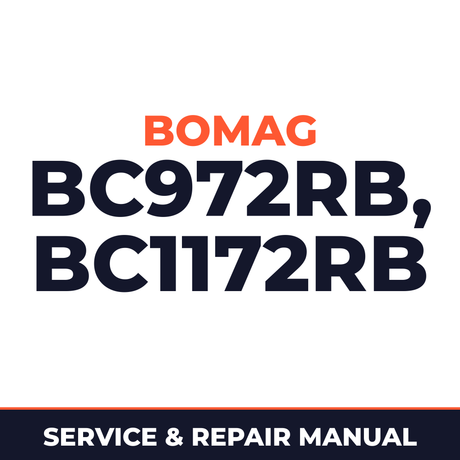 Bomag BC 972 RB, BC1172 RB Refuse Compactor Workshop Service Trining Repair Manual