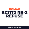 Bomag BC1172 RB-2 refuse compactor Service Parts Catalogue Manual SN101570851001-101570859999