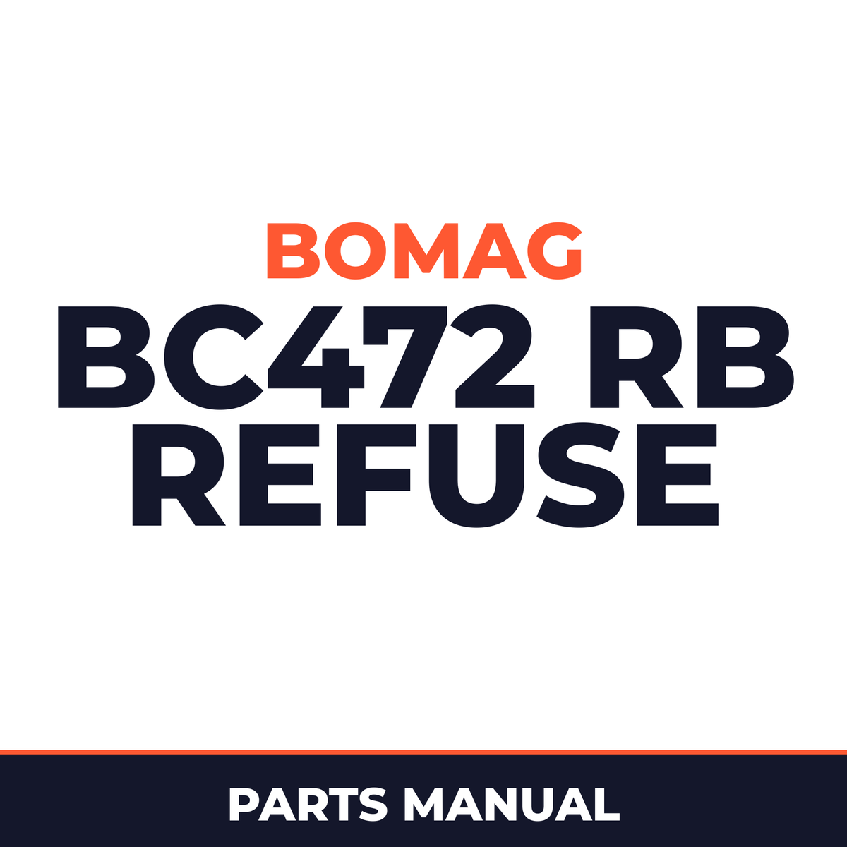 Bomag BC472 RB refuse compactor Service Parts Catalogue Manual SN101930041001-101930049999
